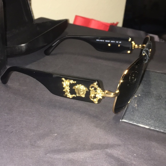 NWT Authentic Versace Gold Pilot Aviators - Picture 5 of 5
